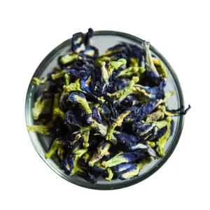 Оптовая продажа, натуральный травяной ароматизированный съедобный чай, сушеные цветы голубого гороха бабочки с собственной торговой маркой