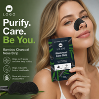 Tiras nasales de carbón de bambú natural para eliminar puntos negros, limpiar la grasa y las impurezas, desobstruir los poros, para piel mixta, ¡muy vendidas!