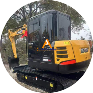 Basse excavatrice utilisée des heures de travail SANY 60, mini excavatrice de SANY SY60C SY60pro-9 SY75 SY55 de 6 tonnes, mini excavatrice sy60 de chenille de SANY - Product Image 1
