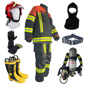 Combinaison de pompier EN 469, vente en gros au prix d'usine, uniforme de pompier en Kevlar en aramide ignifuge NOMEX, articles anti-incendie OEM - Product Image 1
