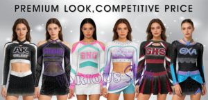 Customised Varsity <strong>Cheerleading</strong> Tops AB Rhinestones Allstars Cheer Outfits <strong>Sexy</strong> Professional Cheer Outfit <strong>Cheerleading</strong> Skirts - Product Image 6