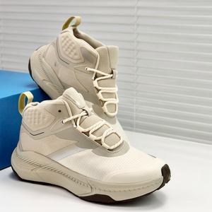 Chaussures de sport montantes pour hommes, nouveau design, beige, respirantes, à lacets, pour la course printanière - Product Image 3