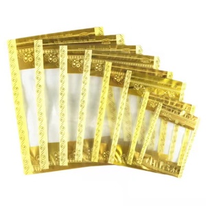 Túi Đứng Đựng Hạt Quả Khô Trà Có Khóa Kéo Bằng Nhựa Cửa Sổ Trong Suốt Hình Hoa Màu Vàng Thực Phẩm Túi Đóng Gói Thực Phẩm Có Khóa Kéo - Product Image 3