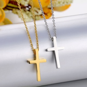 Pendentif croix religieuse unisexe en acier inoxydable à prix d'usine abordable avec placage personnalisé - Product Image 6