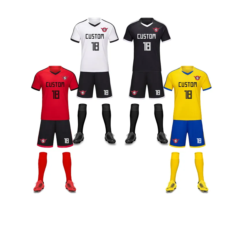 Sportswear Jersey Custom Soccer Uniforms Red And White Tracksuit Football Wear Uniform For Men Soccer Wear