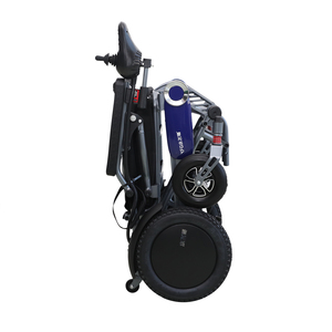 Sedia a Rotelle Elettrica Pieghevole Leggera - Telaio in Alluminio, Lunga Durata della Batteria, <span class=keywords><strong>Portatile</strong></span> per Viaggi - Product Image 4