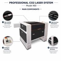 Graveur laser CO2 professionnel 4060 60W 80W avec rail de guidage externe pour découpe laser de haute précision du bois