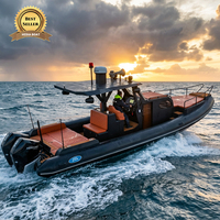 Bateau pneumatique rigide Hedia de 10 mètres en aluminium, fibre de carbone et PVC, coque en V profond de 33 pieds, Hypalon, haute vitesse, plongée, dérive, en vente