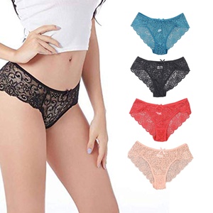 Vente en gros culotte transparente haut de gamme en <span class=keywords><strong>dentelle</strong></span> pour femme, lingerie sexy pour fille, sous-vêtements pour femme - Product Image 1