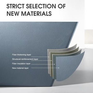 Bañera de esquina de piedra artificial para adultos, rectángulo de pie independiente, nuevos procesos de Material, bañera de remojo, <span class=keywords><strong>SPA</strong></span> interior <span class=keywords><strong>blanco</strong></span> - Product Image 4