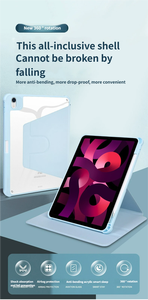 Étui clavier rotatif transparent pour iPad Mini, rotation à 360 degrés, étui de protection en acrylique avec emplacement pour stylet, housse pour tablette 10,9 pouces - Product Image 3