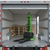 WELIFTRICH Transpalette Semi-Électrique Auto-Portant 500kg 700kg 1000kg 1300mm, Transpalette Auto-Chargeur Portable, Lève-Plateau
