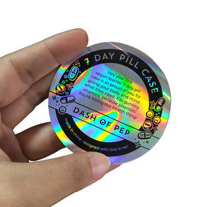 カスタムロゴホログラムステッカープライベートラベル用レーザープリズムホログラムギフトステッカーの印刷 - Product Image 1