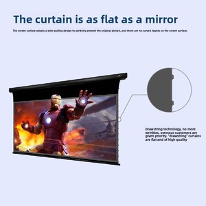 <span class=keywords><strong>VIVIDSTORM</strong></span> Écran de projection anti-lumière à grille noire pour projecteur laser TV à ultra courte focale, cinéma maison, fixation au plafond - Product Image 2
