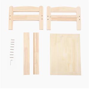 Schöner erhöhter hölzerner Haustierbettrahmen langlebige Möbel für kleine mittlere große Hunde Katzen Volkstyl mit polierter Technik - Product Image 4