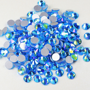 Yantuo พลอยเทียมหินแก้ว SS3-SS30พลอยสีอความารีนแบบแบนการตรึงด้วยความเย็นแบบไม่มีตะกั่วคริสตัลแบบแบนราบมี<span class=keywords><strong>2</strong></span>ถุง - Product Image 1