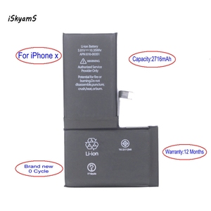 Batería de Repuesto iX de 2716mAh para <span class=keywords><strong>iPhone</strong></span> <span class=keywords><strong>X</strong></span> 10, Pieza Interna, 0 Ciclos, CE RoHS, Venta al Por Mayor, Alta Calidad - Product Image 3