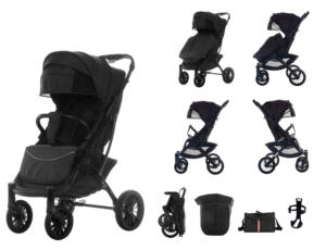 Poussette de luxe pour bébé avec cadre en aluminium, paysage élevé, 2 en 1, 3 en 1, poussette <span class=keywords><strong>porte</strong></span>-bébé avec sacs et <span class=keywords><strong>porte</strong></span>-gobelet - Product Image 2