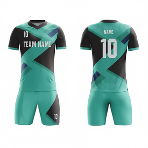 Top Trending Sportswear Uniforme de fútbol Impreso personalizado Nombre y número del jugador 100% Tela de poliéster Bajo MOQ Camiseta de fútbol para hombres - Product Image 1