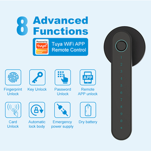 Nhà Máy Trực Tiếp Thông Minh Trong Nhà An Ninh Khóa Cửa Thông Minh Keyless Mật Khẩu Vân Tay Mở Khóa Cửa Gỗ Xử Lý Đám Mây Dữ Liệu - Product Image 3