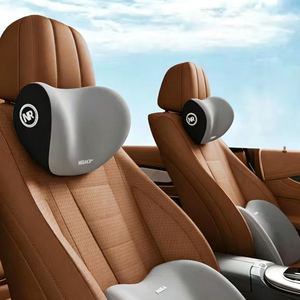 Ensemble de soutien lombaire et appui-tête de <span class=keywords><strong>voiture</strong></span> en mousse à mémoire de forme multicolore, <span class=keywords><strong>coussin</strong></span> de nuque et dossier en soie de lait <span class=keywords><strong>pour</strong></span> l'intérieur des sièges automobiles - Product Image 2