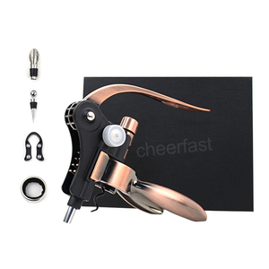 Accessoires de Bar Kit de vis de liège de bouteille de vin rouge et coupe-feuille brun lapin <span class=keywords><strong>tire</strong></span>-<span class=keywords><strong>bouchon</strong></span> ensemble d'ouvre-vin - Product Image 4