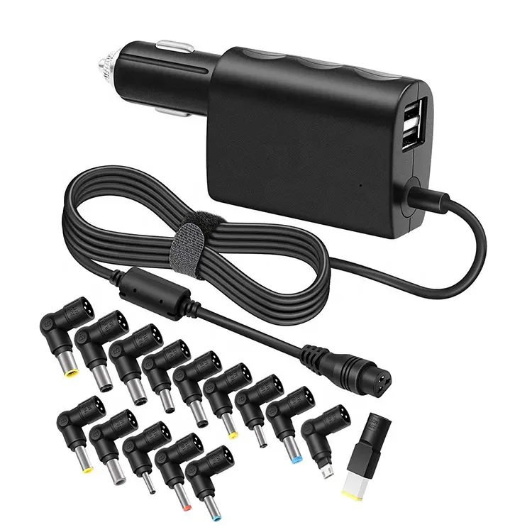 90W Universele Dual USB Car Charger voor Asus Acer Dell HP Lenovo 18-20 V, 5V 2.4A