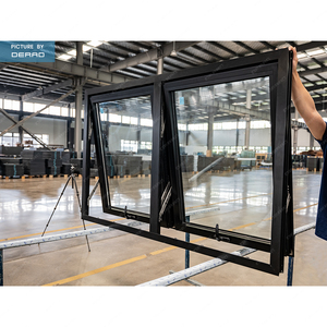 Derad nhiệt phá vỡ đôi Tempered Kính màu đen khung nhôm <span class=keywords><strong>Top</strong></span> bản lề mái hiên cửa sổ - Product Image 3