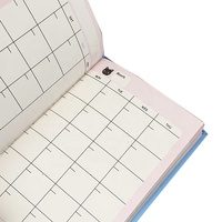 Cuaderno de tapa dura azul claro con encuadernación cosida, bloc de notas de papel, mini planificador de objetivos, 120 hojas, ideal para tareas escolares y regalos. ¡Gran éxito de ventas!