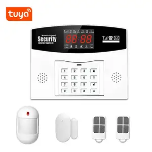 Kablosuz akıllı Tuya WiFi güvenlik ev hırsız alarmı ile uyumlu Alexa Google alarm sistemi paketi