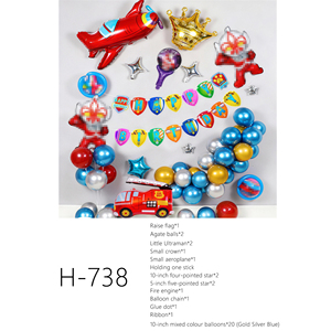 Ensemble de ballons décoratifs pour fête d'<span class=keywords><strong>anniversaire</strong></span> d'enfants sur le thème des dessins animés, cadeau surprise pour garçon, ballons en aluminium en forme d'avion - Product Image 6