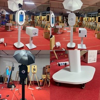 Cabina de Fotos Comercial con Marco de Acero, Pantalla Táctil, Anillo de Luz LED, Equipo de Alquiler para Bodas