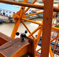 Anémomètre, mesureur de vitesse du vent pour grue à tour, grue flottante, grue sur chenilles, grue mobile, avec voyant d'avertissement