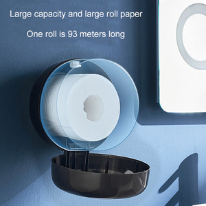 Rollo de papel higiénico transparente, dispensador montado en la pared, sin perforar, soporte para hotel - Product Image 5