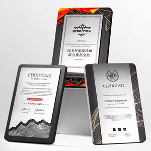 Placa de Cristal Grabada con Diseño de Pico de Montaña y Olas del Mar en Mármol y Metal de Lujo, Premios para Competencias de Artesanía - Product Image 2