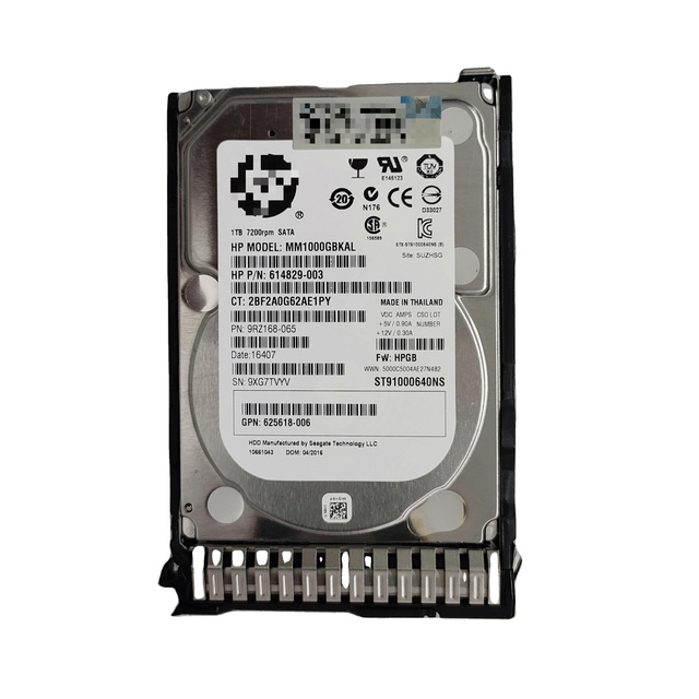 Hard Disk  1T  SATA 7.2K  6G 2.5 G8 HDD 655710-B21 656108-001