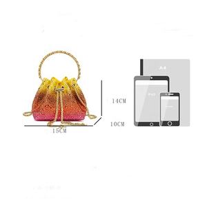 Borsa <span class=keywords><strong>pochette</strong></span> <span class=keywords><strong>da</strong></span> <span class=keywords><strong>sera</strong></span> con manico strass e borsa a tracolla di lusso firmata borsa a tracolla in cristallo lucido borsa a secchiello - Product Image 2