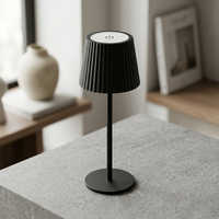 Lampe de bureau LED portable rechargeable sans fil pour restaurant et chambre, 3 couleurs, commande tactile, style classique minimaliste