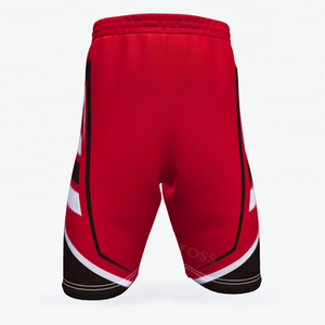 Cheap sublimation blank case tropical custom youth pattern basketball set uniform shorts design color red and black - Product Image 1
