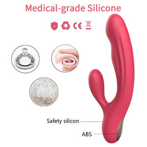 Vibrator Kelinci 3in1 Dual Motor Pemanas <span class=keywords><strong>Stimulator</strong></span> Klitoris Wanita 5 Getaran 10 Mode Getar Mainan Seks untuk Wanita Produk Dewasa% - Product Image 2