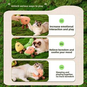 Jouets en peluche interactifs écologiques en forme de fruit pour chats et chiens - Product Image 4
