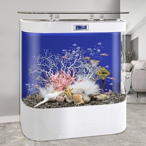 Aquarium Arowana Moderne Ovale en Bois pour Patio, Petit Modèle 2026 Nouvelle Arrivée, Sur Pied avec Filtre Arrière, Facile à Utiliser, Écologique - Product Image 6