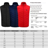 Gilet chauffant exclusif transfrontalier à contrôle de température intelligent, chauffe-gilet électrique rechargeable par USB pour homme, idéal pour l'hiver