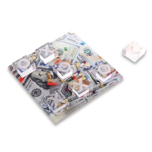 MULTICOLOR ACRÍLICO TIC TAC TOE SET Lujo XO PIEZAS Custom LUCITE Game FACTORY - Product Image 4
