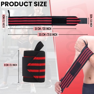Custom Logo Wrist Straps Elastic Stretchy Weight Lifting Wrist Support <b>Wrap</b> Band Weightlifting Gym Strap Wrist <b>Wraps</b> - Product Image 4