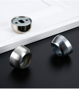 GQK Quincaillerie de placard : Rail de suspension à amortisseur simple, avec embout sphérique en acier inoxydable chromé et tube en bois, pour porte de placard - Product Image 6