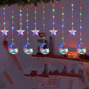 Magasins d'usine 3M peint LED <span class=keywords><strong>guirlande</strong></span> Eid Mubarak lune étoile islamique <span class=keywords><strong>guirlande</strong></span> <span class=keywords><strong>lumineuse</strong></span> pour Ramadan noël mur fenêtre rideau - Product Image 4