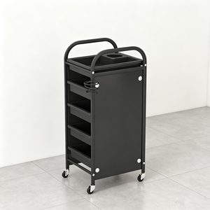 Multi Layer Hair Salon Trolley Cart with <b>Wheels</b> for Barber Shop Beauty Storage Rack Salon Furniture Minimalist Design Easy Movin - Product Image 5