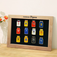 Cadre de présentation en bois pour épingles émaillées, collection de badges, boîte à ombre pour broches d'anime et de sport, affichage mural ou de bureau