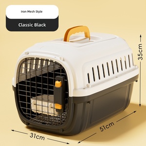 Jaula de Viaje Portátil Ecológica para Mascotas, Aprobada por Aerolíneas, 51*35*31cm, Material PP y Acero Inoxidable, Caja de Transporte para Perros y Gatos - Product Image 4